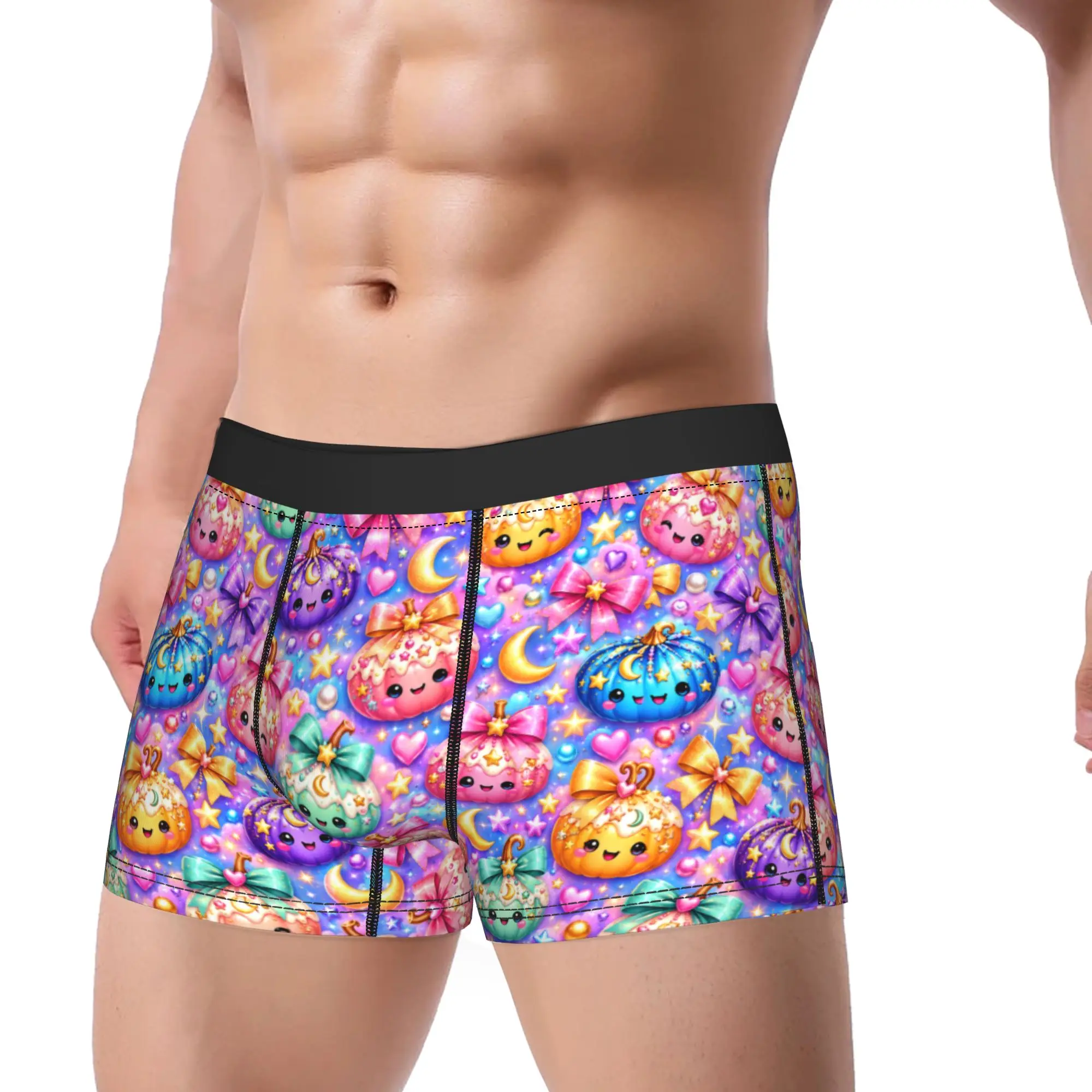 Galaxy Halloween Pumpkin Shorts Briefs  Underwear High Quality Males Breathable Boxer Shorts Design Plus Size Panties