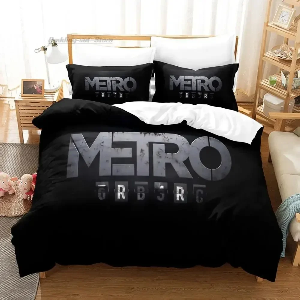 3D Print Metro Exodus Bedding Set Single Twin Full Queen King Size Bed Set Aldult Kid Bedroom Duvetcover Sets Game Quilt Cover