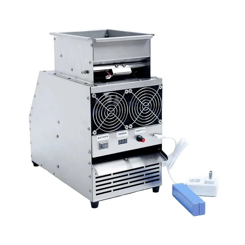 Electric Grain Shell Blower Winnower Winnowing Machine Birds Feed Wind Sheller Adjustable Blowing Machine with Vibration Motor