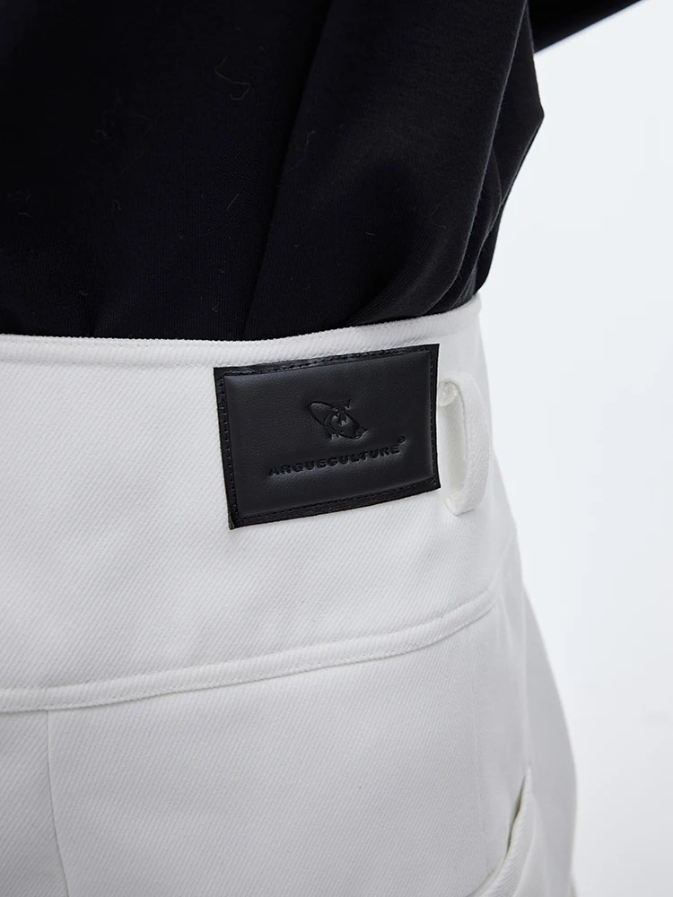 Luzhen 2025 novo cinto de cor sólida decorar calças casuais soltas masculino elegante luxo calças de perna larga bell-bottoms lz9568