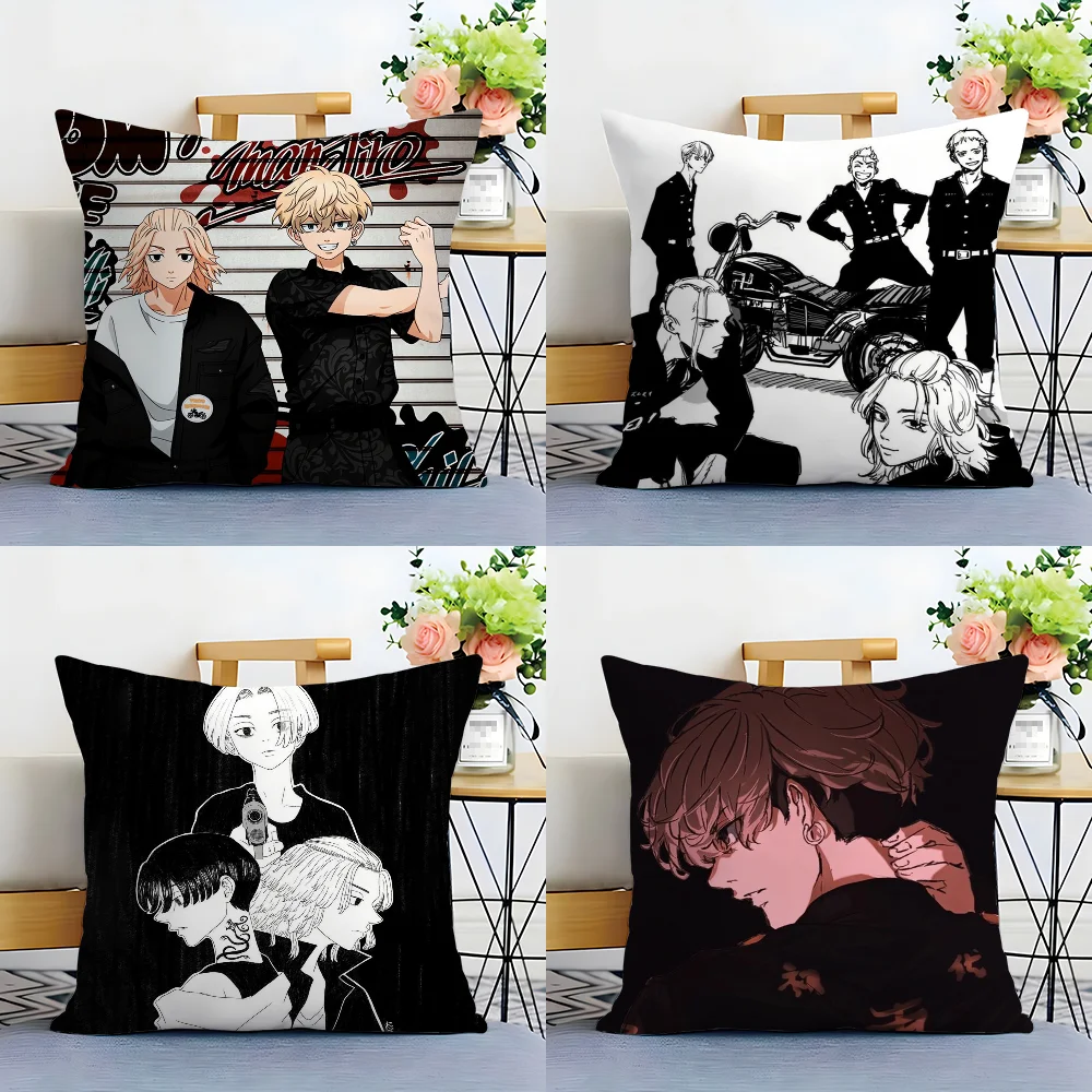 Anime T-Tokyo Revengers Pillow Case Plush Fabric Soft  Pillowcase Double Sided Print Cushion Cover Household Gifts