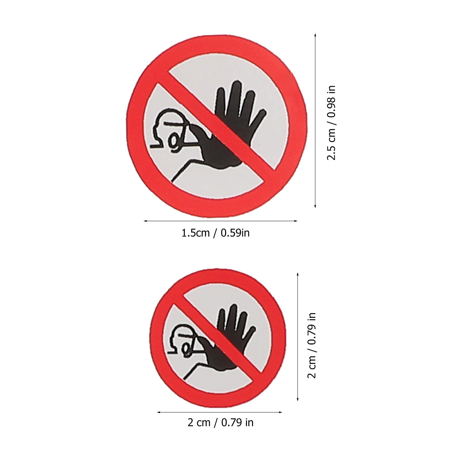 20 Pcs Self-adhesive Logo Stickers Industrial Safety Not Enter Warning Sign Entrance for Indoor Labels Pvc