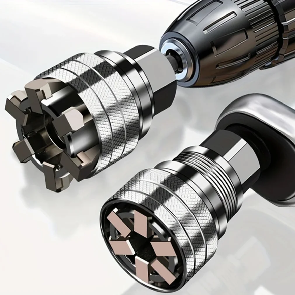 

1pc Universal Adjustable Magic Socket Wrench,10~19mm,Multifunctional Ratchet Wrench Head Spanner Sleeve,Repair Tools Accessory