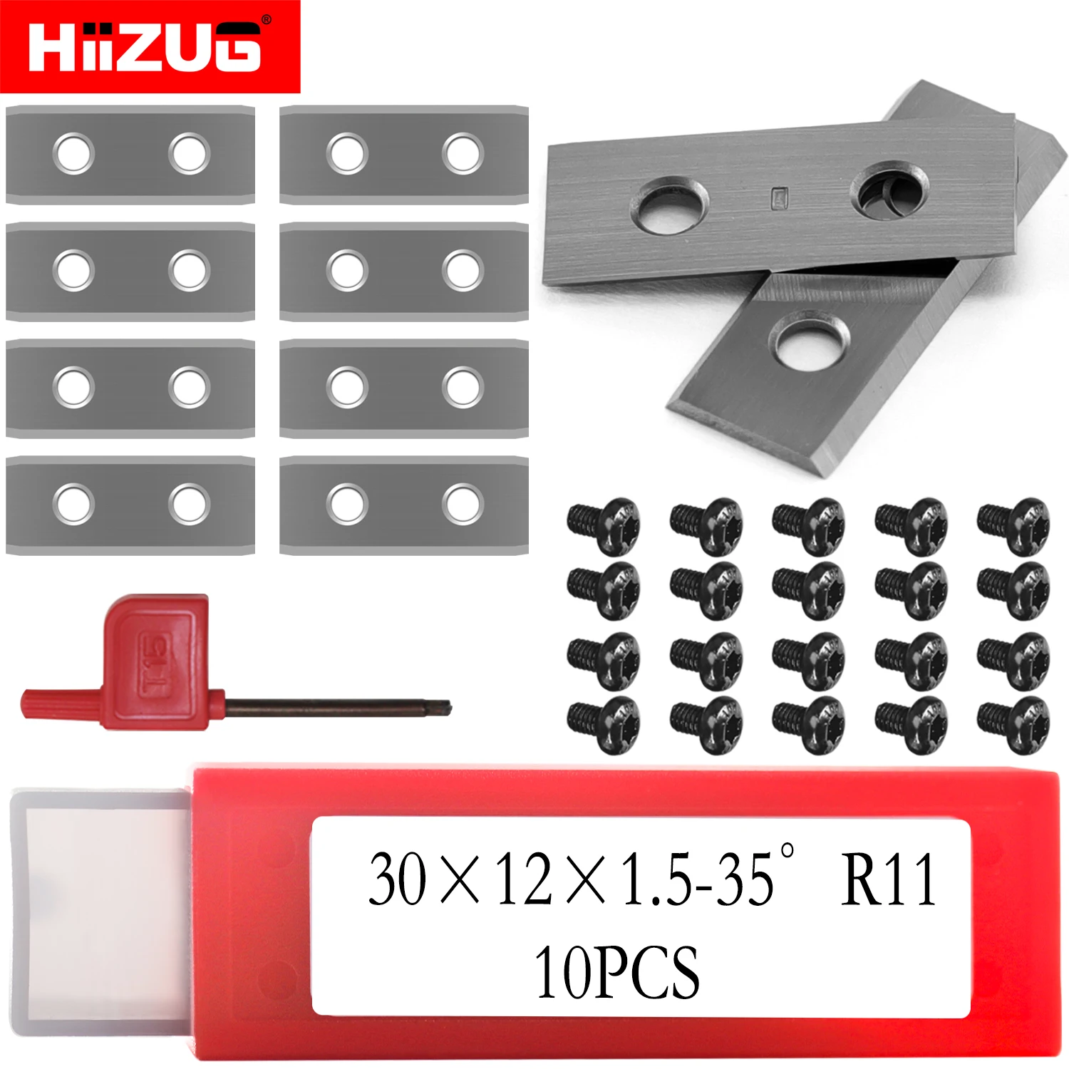 30mm Carbide Inserts Cutters Spiral Planer Blades 10pcs for Paint Scraper Spiral Planer Router Bit Woodworking Carpentry Tools