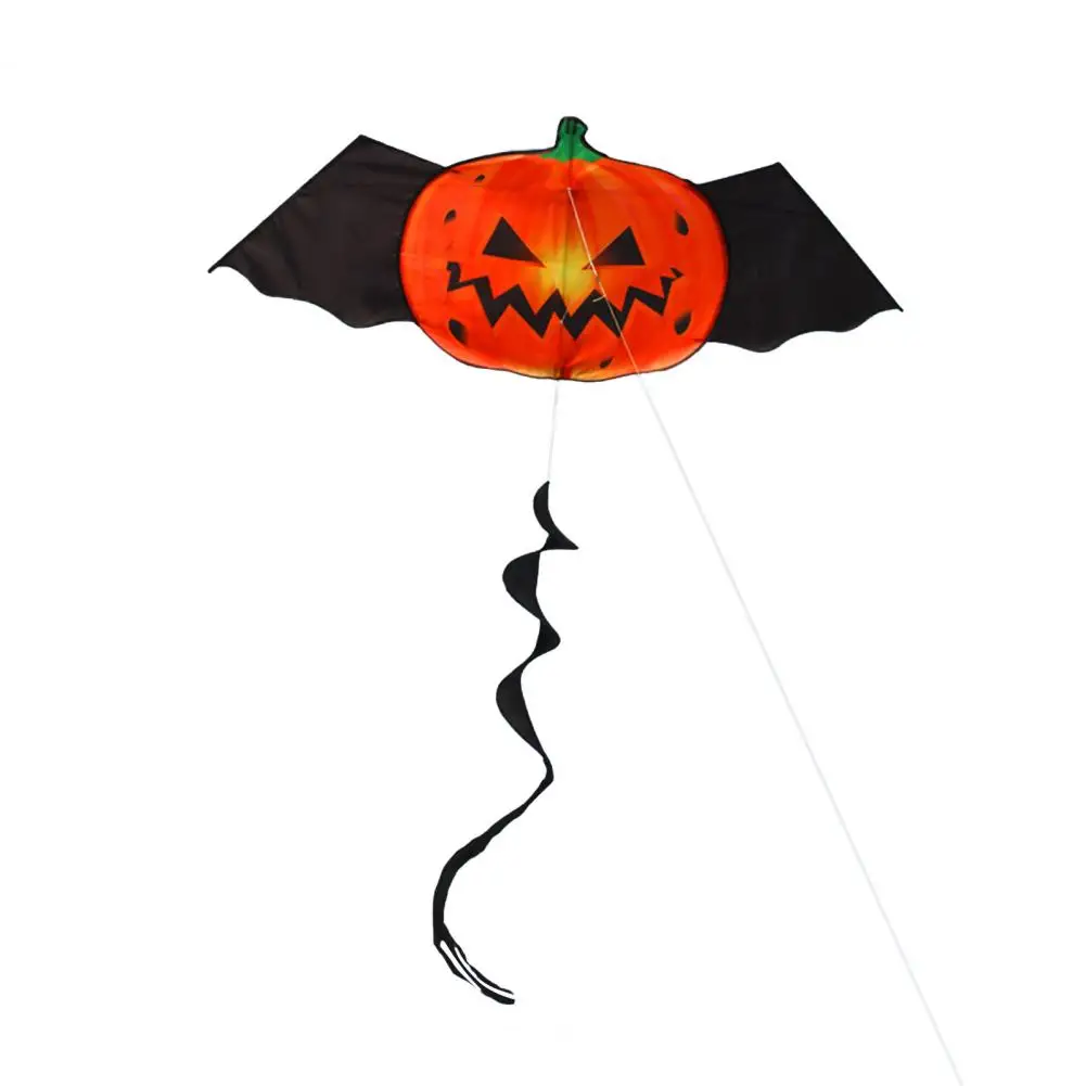 Cartoon Toy Kite Attractive Easy to Soar Plaid Cloth Innovative Large Devil Pumpkin Shape Kite for Beach