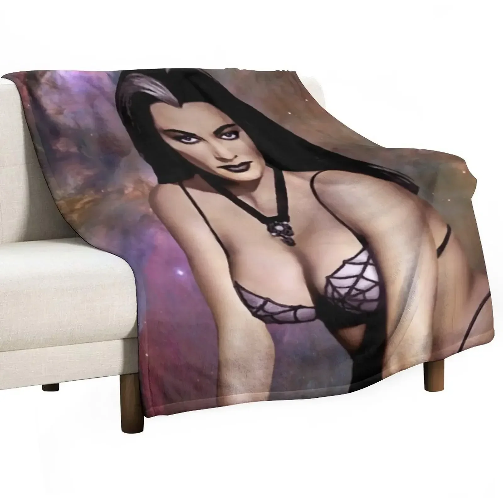 Yvonne De Carlo as Lily Munster Throw Blanket Moving Thermal Sofa Quilt Decorative Sofa for sofa Hairys Blankets
