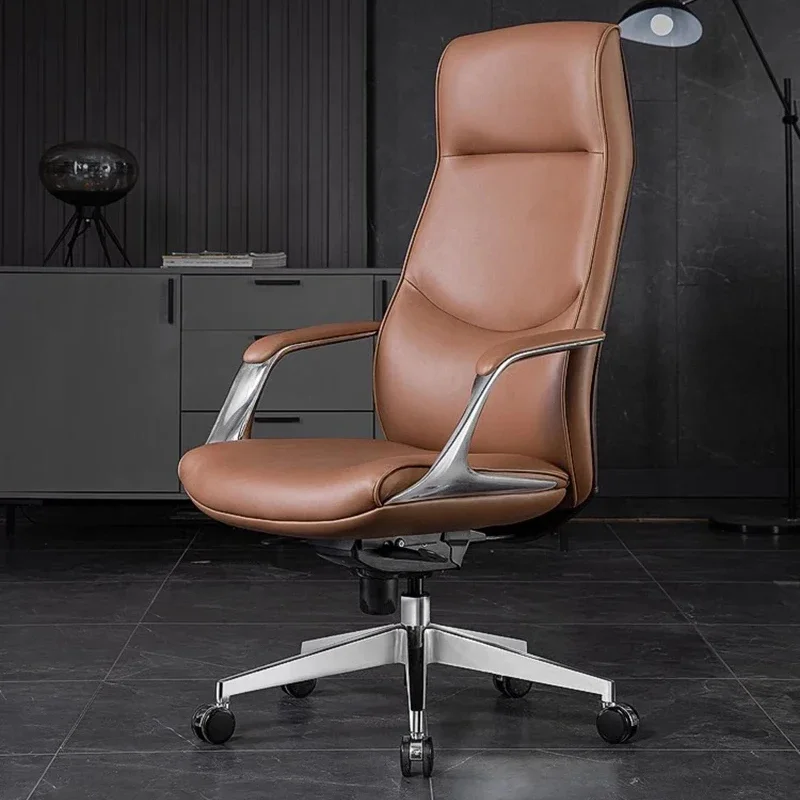 

Luxurious Commerce Office Chair Leather Sedentary Recliner Swivel Modern Boss Office Chair Home Sillas Office Furniture