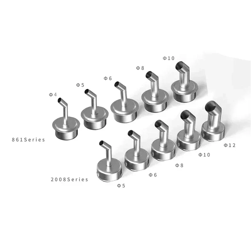 45 ° مشطوف النفخ المباشر فوهات الهواء الساخن ل سريعة 861/2008 مسدس هواء ساخن بغا محطة إعادة العمل استبدال أجزاء الأكمام #3