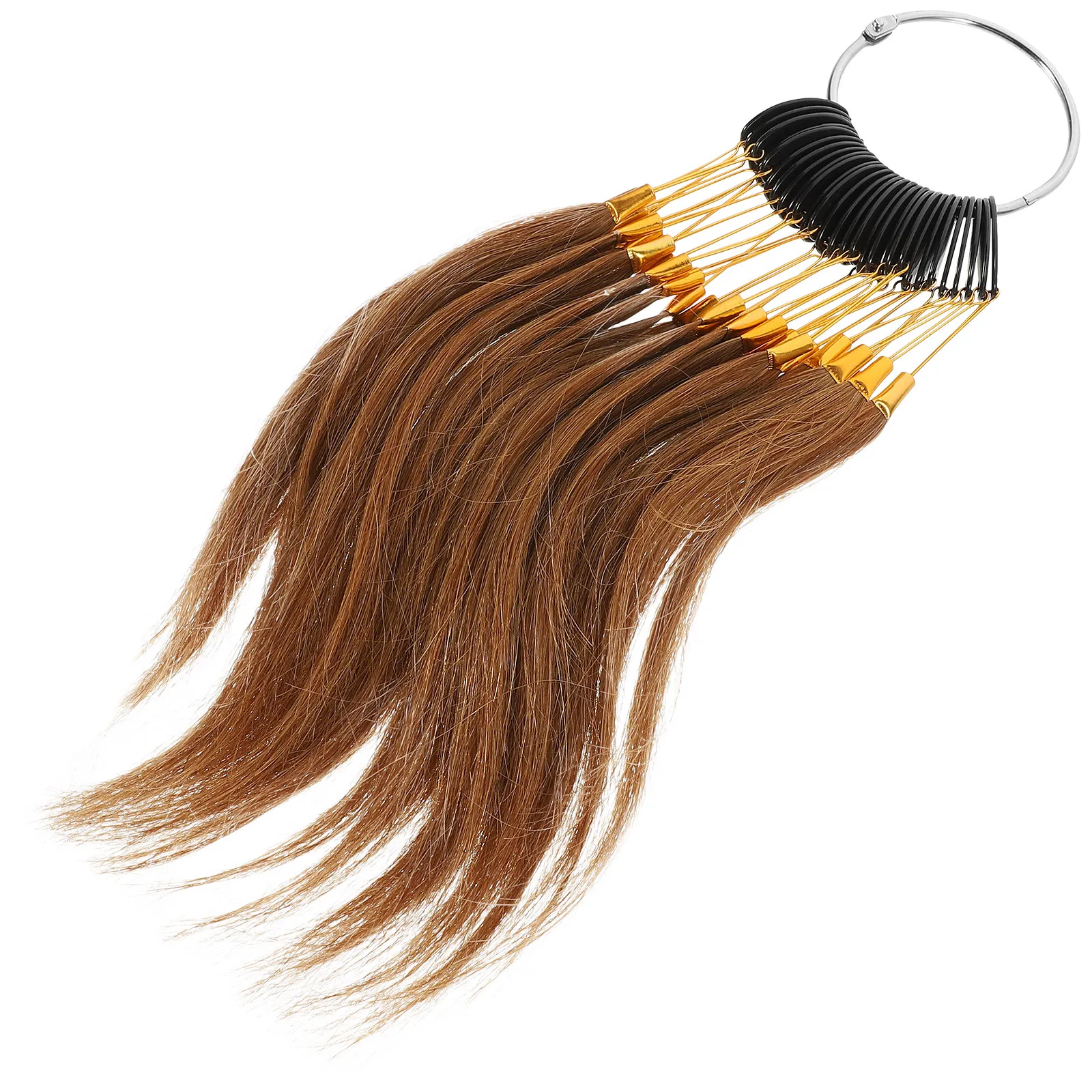 

30Pcs Human Hair Color Samples Testing Rings Lightweight Portable for Hairdressers Cosmetology Color Shade Analysis Salon Tools