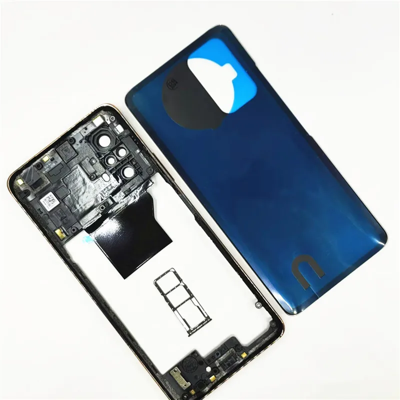 Full Housing For Xiaomi Redmi Note 10 Pro 4G M2101K6G Middle Frame+Battery Back Cover+Sim Card Tray Rear Door Cover