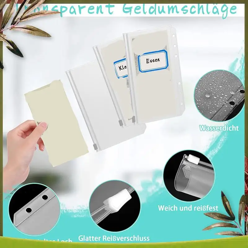 

New-Budget Binder, Budget Planner A6, Money Organiser, Money Saving Folder, Money Book With Films, 6 Holes Binder Notebook