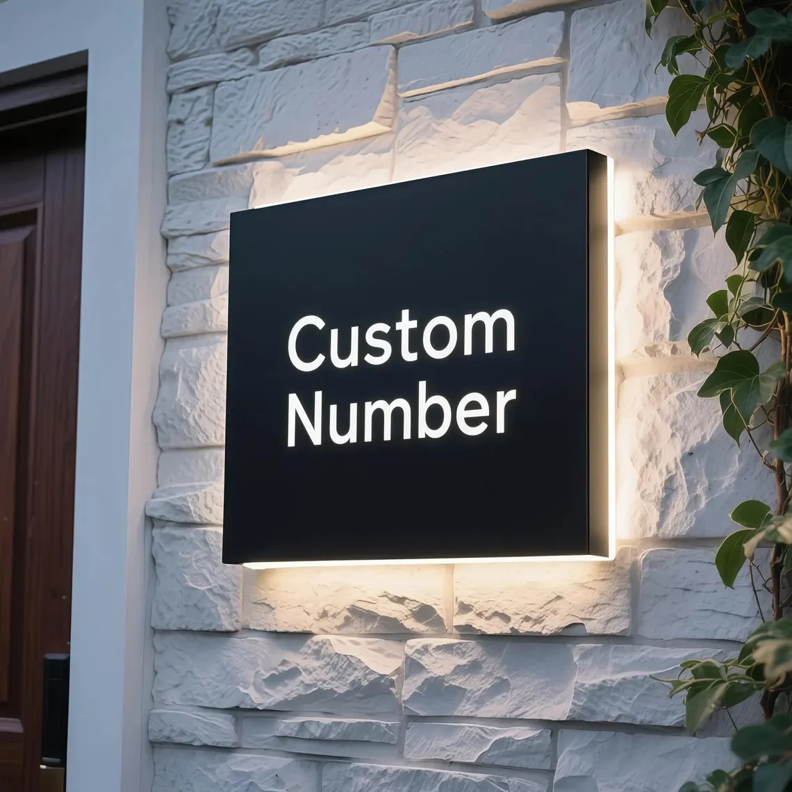 

Custom Address Number Sign Modern House Plaque Residential Sign Custom House Sign Door Sign Led House Sign House Name Sign