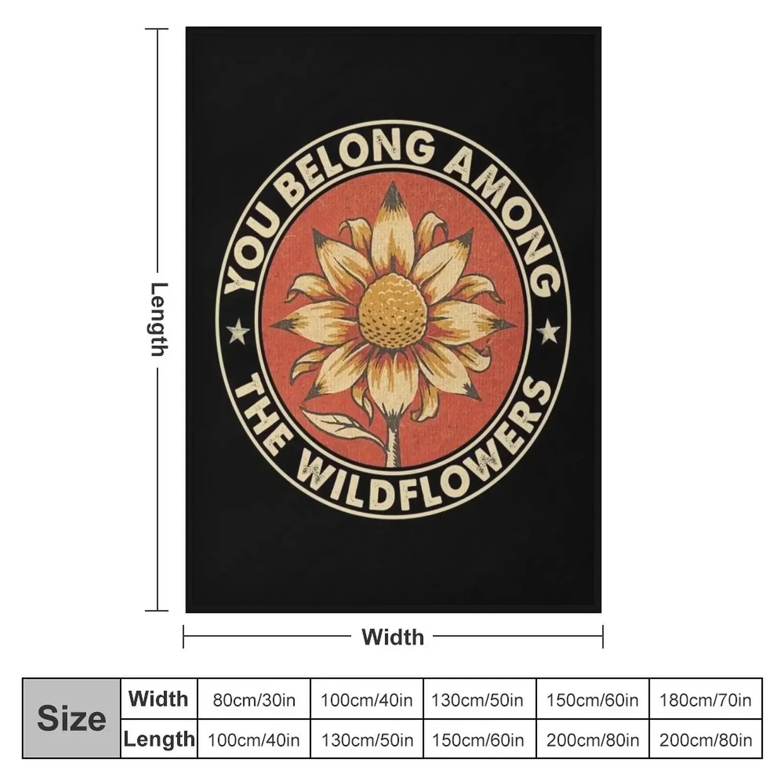 Petty You Belong Among The Wildflowers Vintage Throw Blanket Beach Soft Decorative Beds Blankets