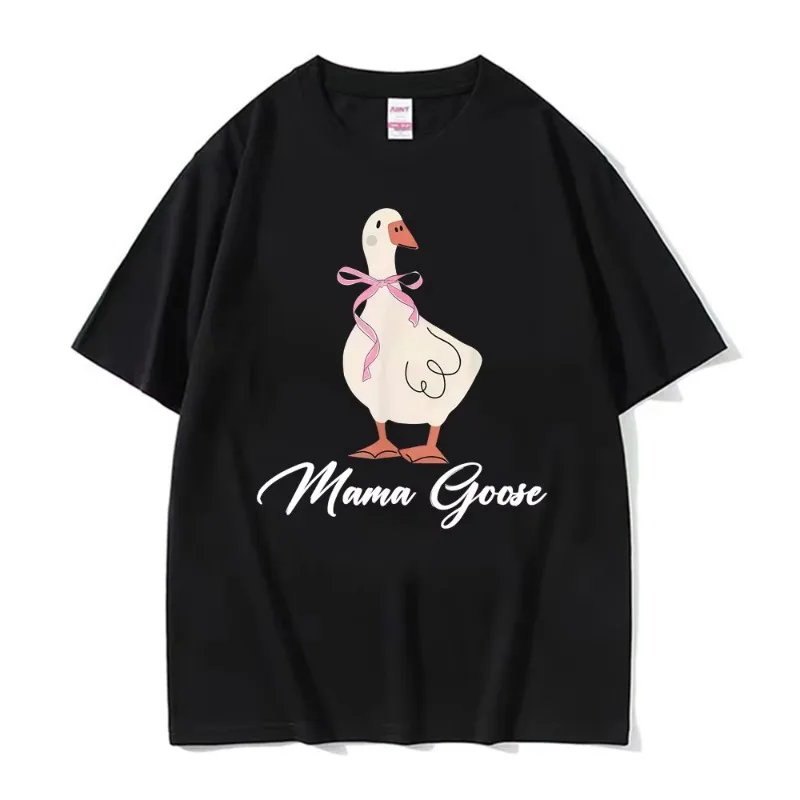 Funny Mama Goose Meme Graphic T Shirts Men Women Fashion Humor Casual Short Sleeve Tee Shirt Summer O-Neck 100% Cotton T-shirts