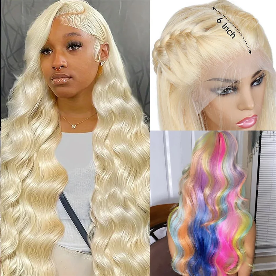 

30 38 Inch Honey Blonde 613 HD Lace Frontal Wigs 13x6 Body Wave Human Hair 100% Brazilian 13x4 Lace Front Wig For Black Women