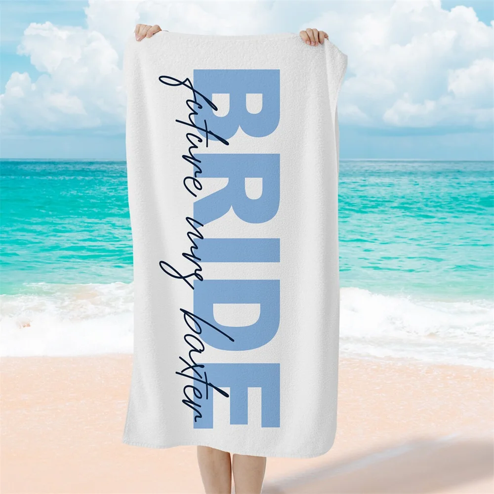 Bride to Be Beach Towel,Personalized Beach Towel,Name Beach Towel,Pool Bath Towel,Tropical Wedding Gift