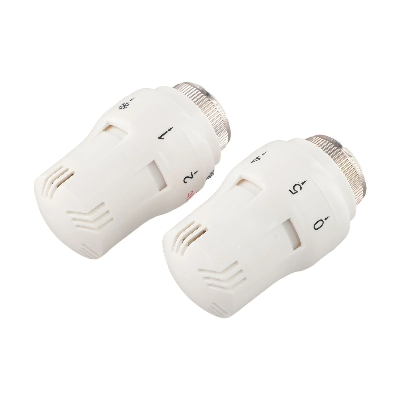Pair of For 2 Thermostatic Radiator Valve Heads Suitable for M30 X 1 5 Threaded Radiators with Adaptive Temperature Adjustment