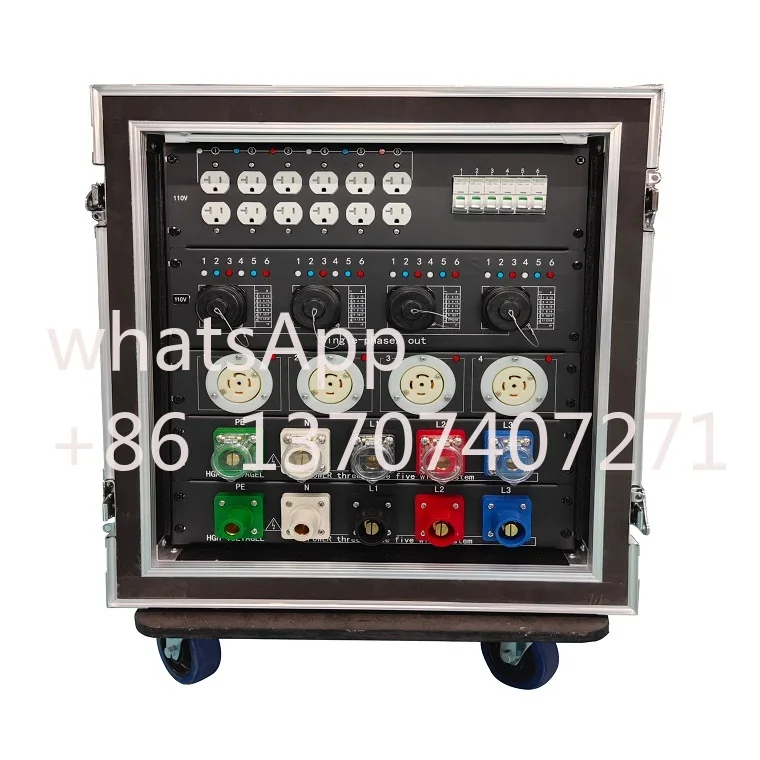 24 channels electrical distro panel power distribution box with socapex twistlock outputs