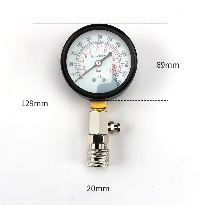 Automotive Motorcycles Petrol Engine Compression Pressure Gauge Tester Cylinder Pressure Gauge