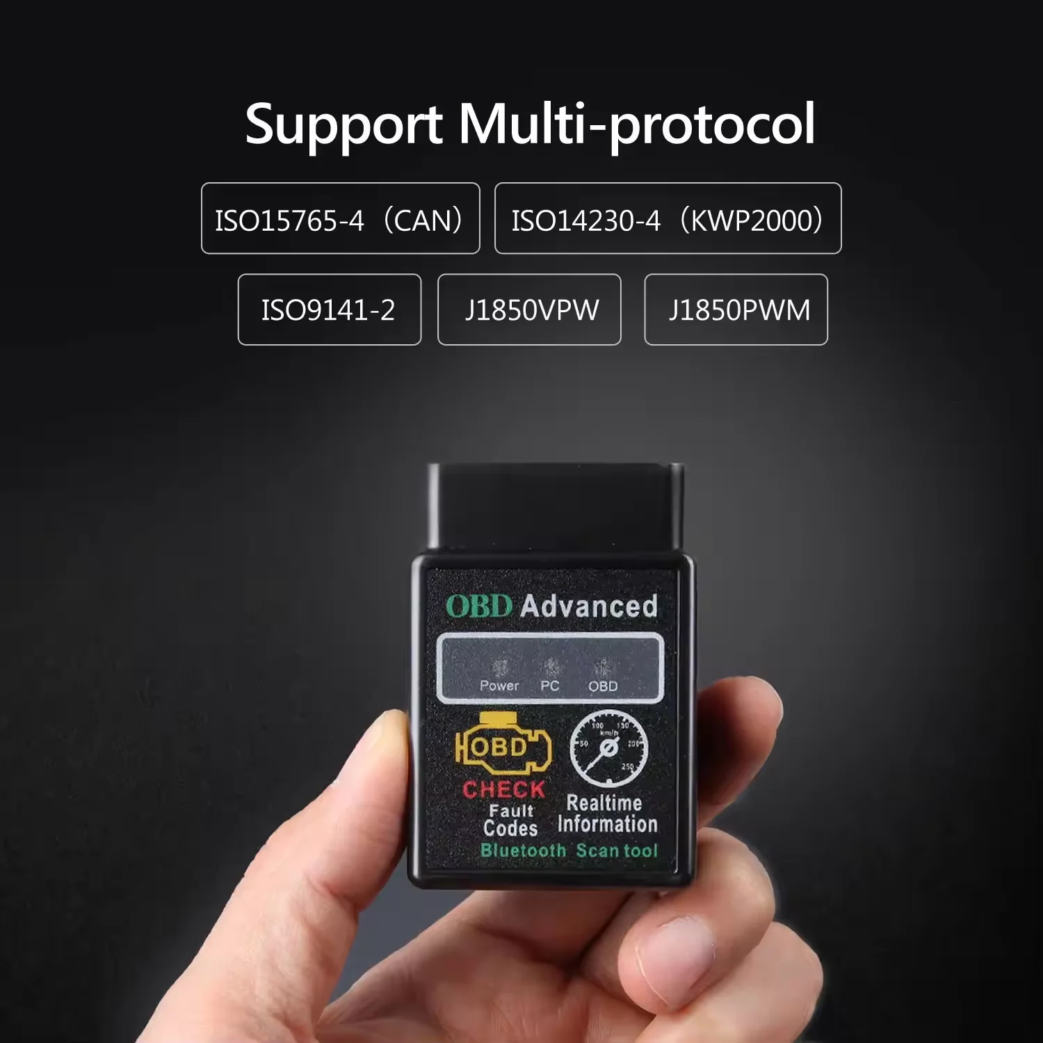OBD2 Scanner Adapter BT, Wireless Diagnostic Code Reader OBD II Scan Tool Reset & Clear Check Car Engine Light