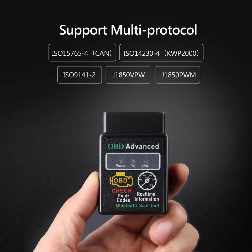 OBD2 스캐너 어댑터 BT, 무선 진단 코드 리더 OBD II 스캔 도구, 엔진 경고등 초기화 및 삭제