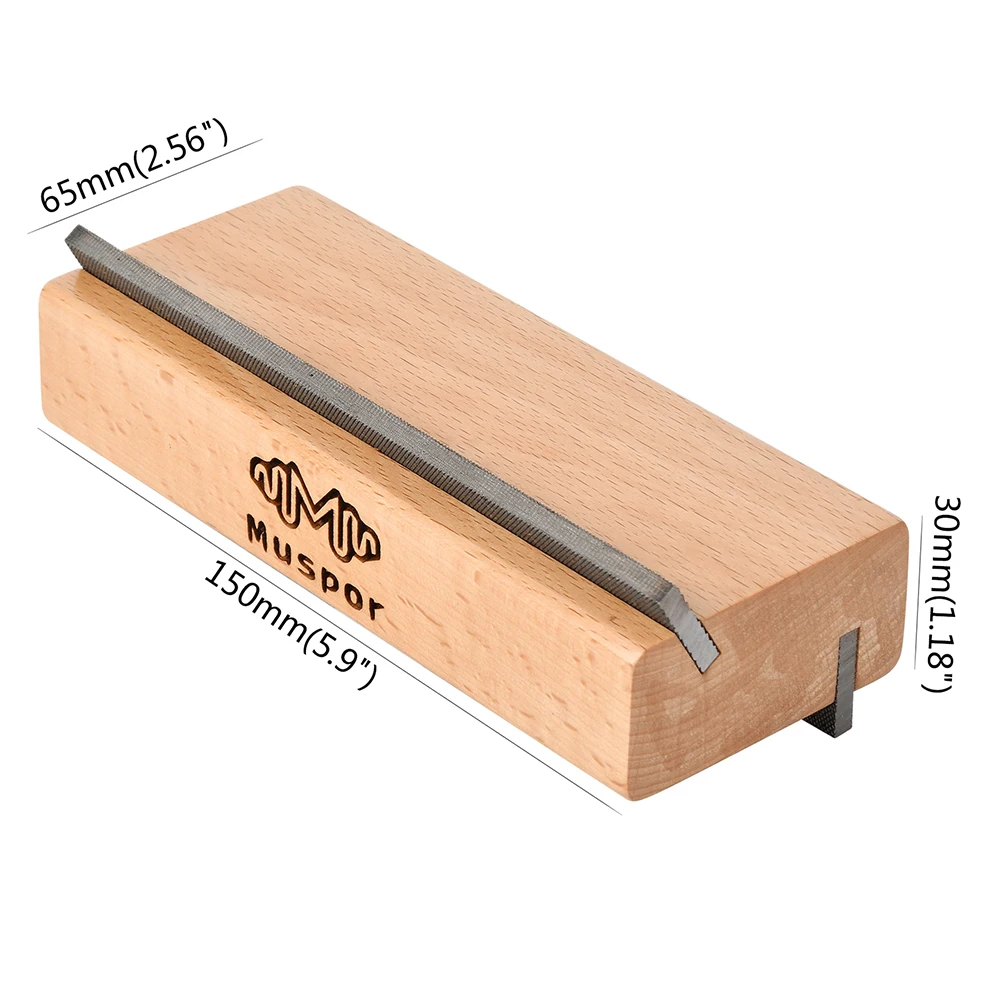 for Muspor 2 in 1 Guitar Fret Crowning File Luthier Maintenance Polishing Tools