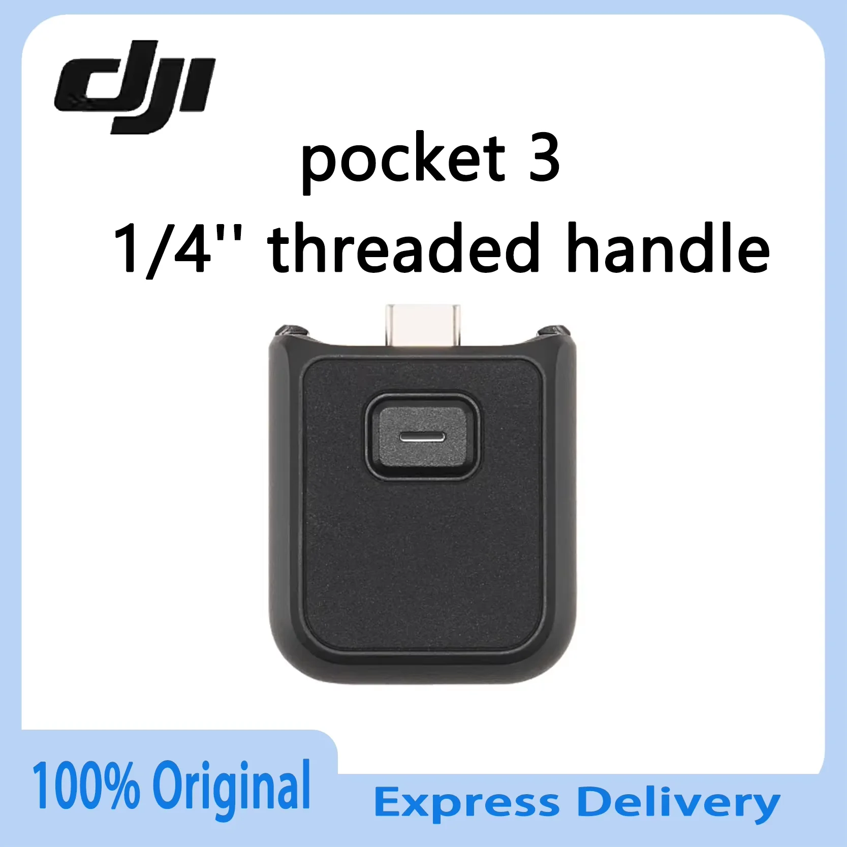 dji-pocket-3用オリジナル1-4インチネジ式ハンドル、安全な取り付け、コンパクトなデザイン、ユニバーサル互換性