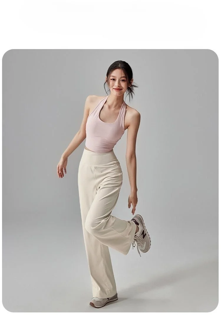 Yoga Pants For Short Woman Women Yellow Exposure Ankle Personality Stretchable Outside Wearing Bohemia Warmer S Korea Splicing