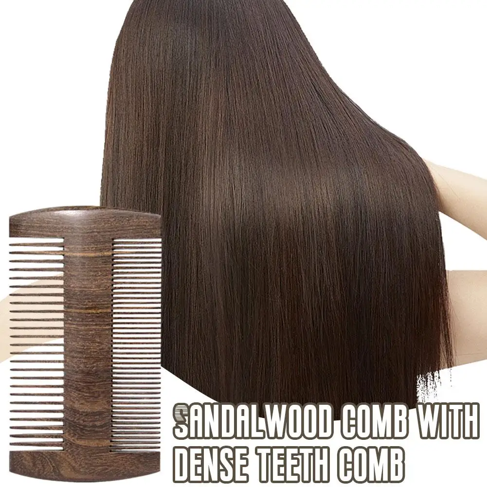 NEW Handmade Sandalwood Pocket Anti-Static Wood Comb Fine Coarse Teeth For Beard Hair Mustaches Beard Hair Comb Maquiagem L8E5