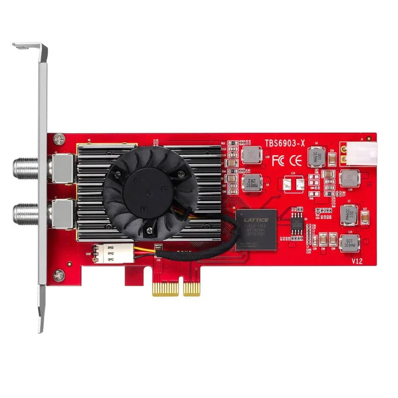 DVB-S2X Dual Tuner PCIe Card high definition digital receiver acquisition receiver card