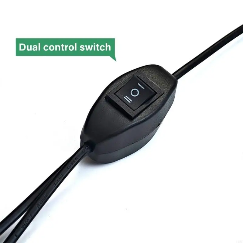 DC5521 Male Female Two Power Switches Cable 5.5x2.1mm for Car Electronics 34cm 