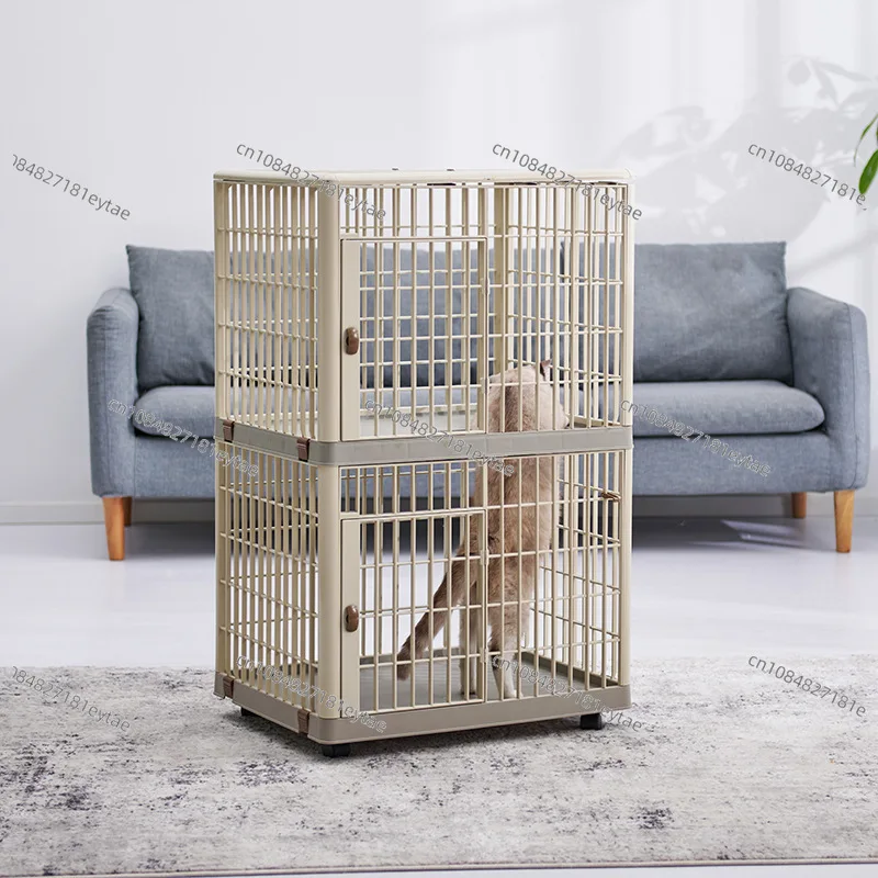 Double Layer Double Door Cat Cage Pet Shop Home Use Four Seasons Cat Condo Villa