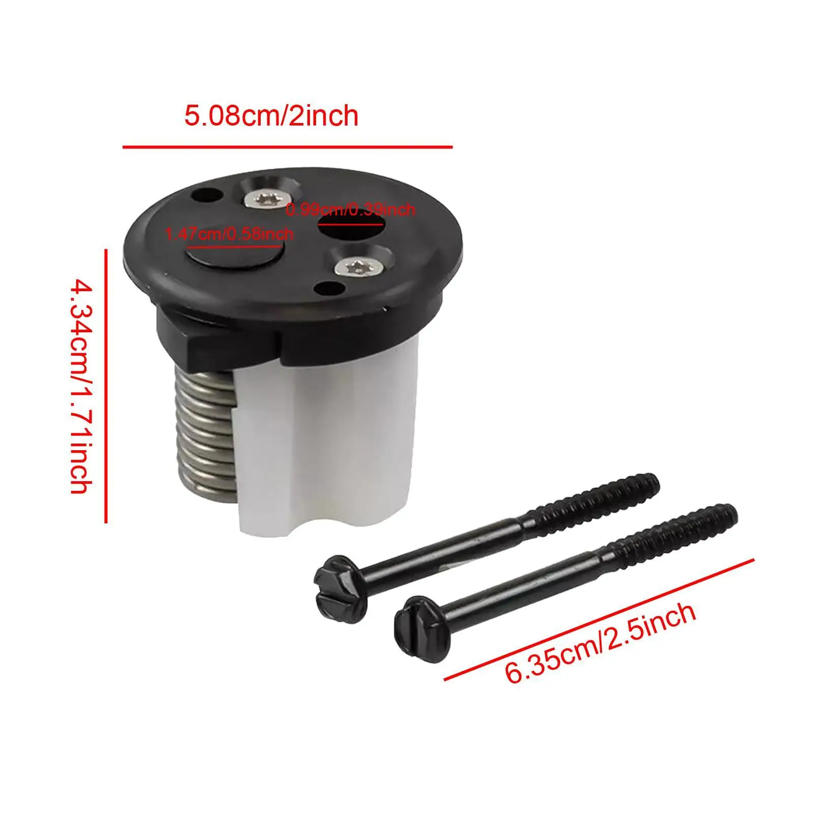 Toilet Spring 385310683 Easy to Clean with 2Pcs Screws RV Toilets Parts Replace Parts for Dometic 110 210 Series