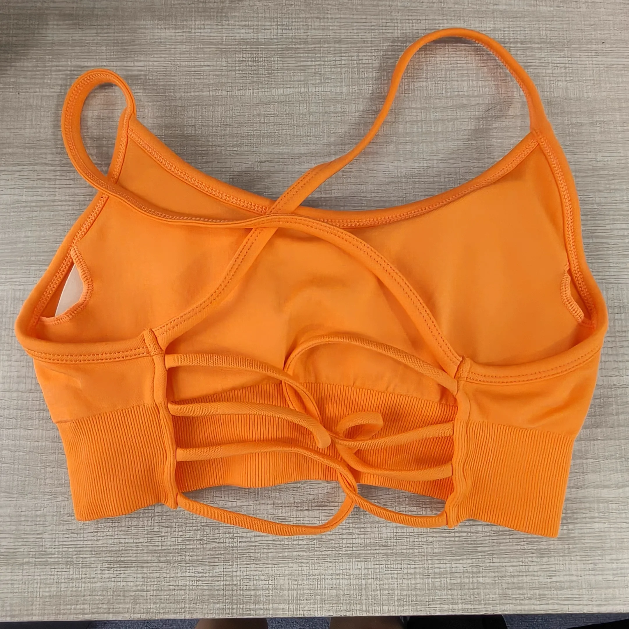 Women's Cross Back Sports Bra Shock Resistant Gathered Sexy Gym Running Bra Summer Yoga Vest Outdoor Comfortable Fitness Wear
