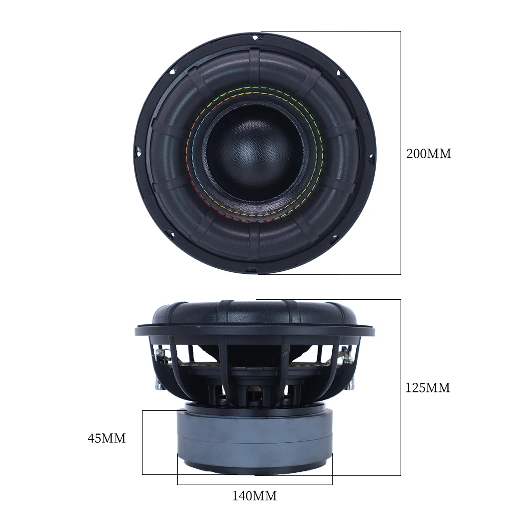 Big Power Dual Coils Double Magnet 8 Inch Car Audio Bass Speaker  Active Auto Speaker TB-8D view 5