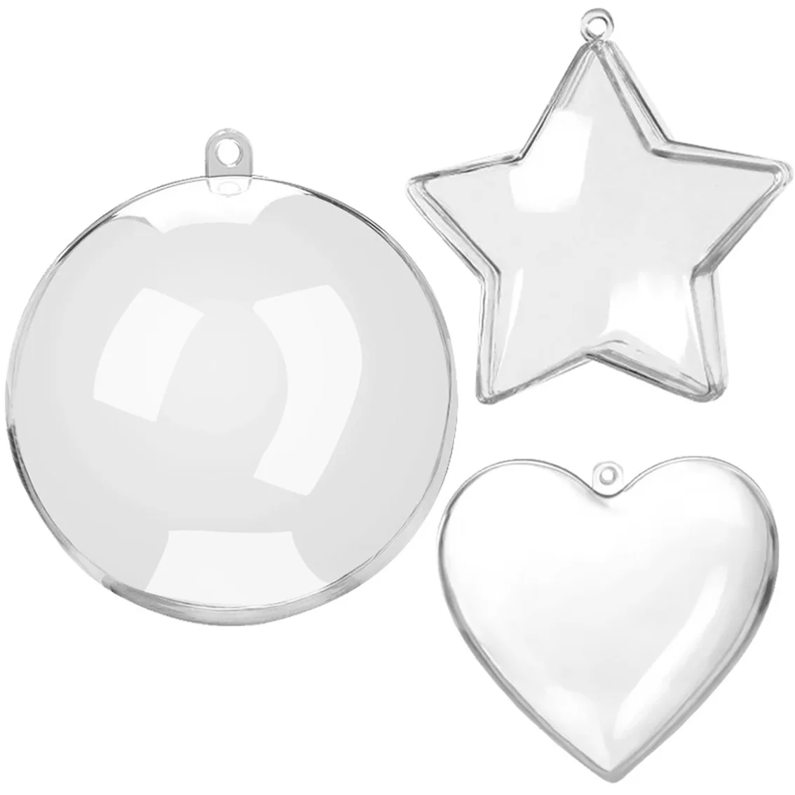 1-20Pcs 1-20cm DIY Transparent Hollow Hanging Alien Gift Box Plastic Ball for Christma Gift Wedding Party Decoration Hollow Ball