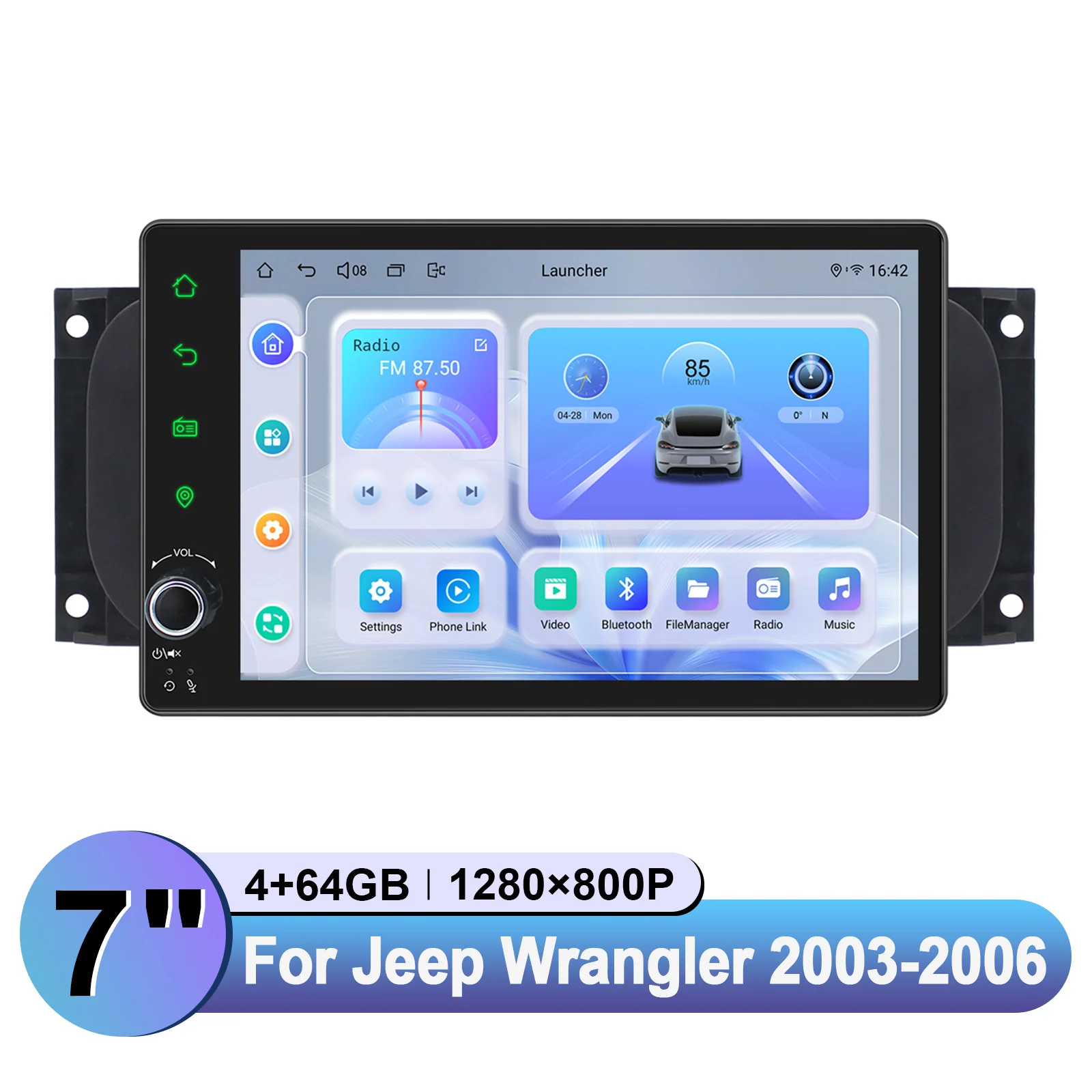 JOYING 7 "8" 8.9 "شاشة تعمل باللمس ستيريو سيارة ل جيب رانجلر 2003-2006 مشغل وسائط متعددة سبليت شاشة متعددة المهام التوصيل والتشغيل