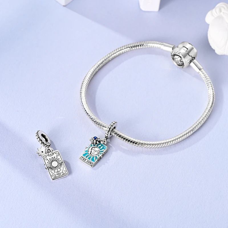 New 925 Silver Fool's Brand Front Pendant, Tank Pendant Panda Bracelet Original Birthday Gift