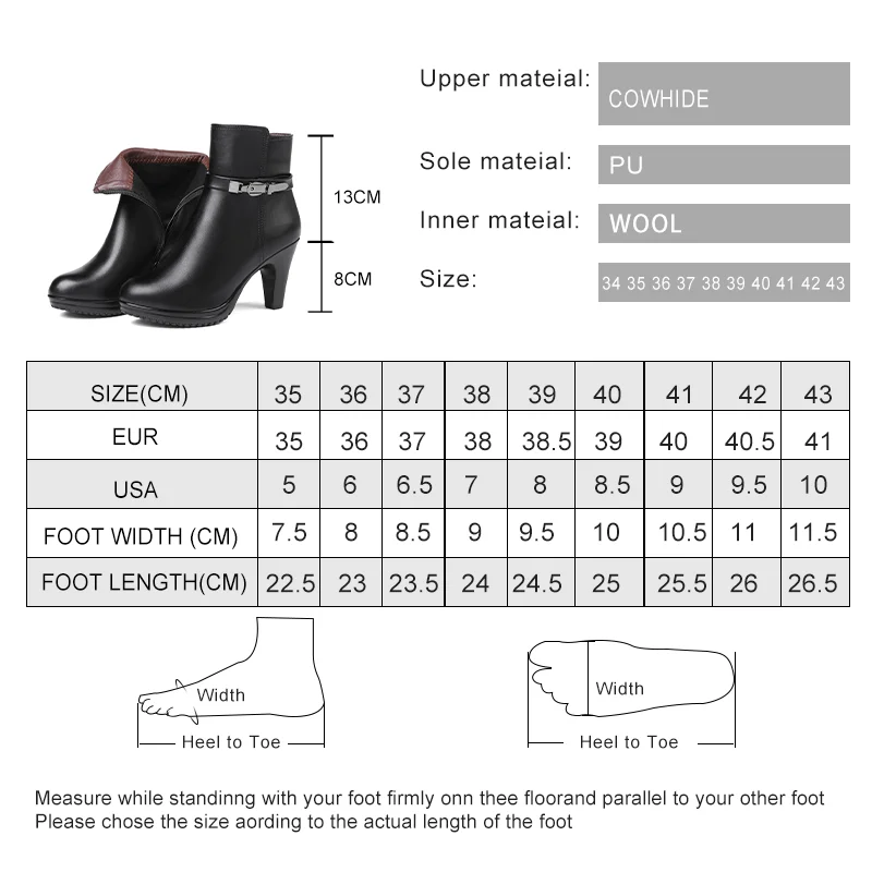 DIMANYU Ankle Boots Women 2024 New Genuine Leather Women Winter Boots Wool Warm Women Formal Boots High-heel Women Snow Boots