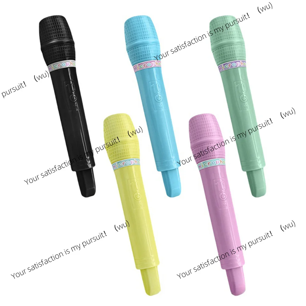 5 Colors Simulation Microphone Props Microphone Pretend Toy Fake Microphone Costume Prop For Home Bar Party Decoration Kids Gift
