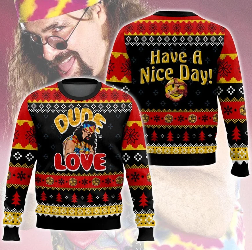 Famoso Wrestler Mick Foley Autunno e Inverno Stampa 3D Brutto Natale Uomo Donna Pullover Coppia Festa all'aperto Abbigliamento casual