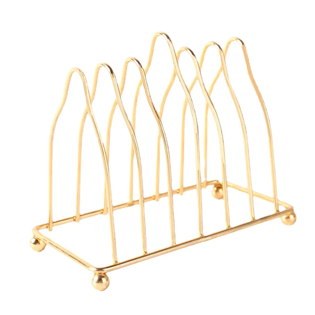 Golden Iron Dish Rack Plate Holder Kitchen Accessory Countertop ganizer Home Storage Wear Resistant Stable Triangle Racks