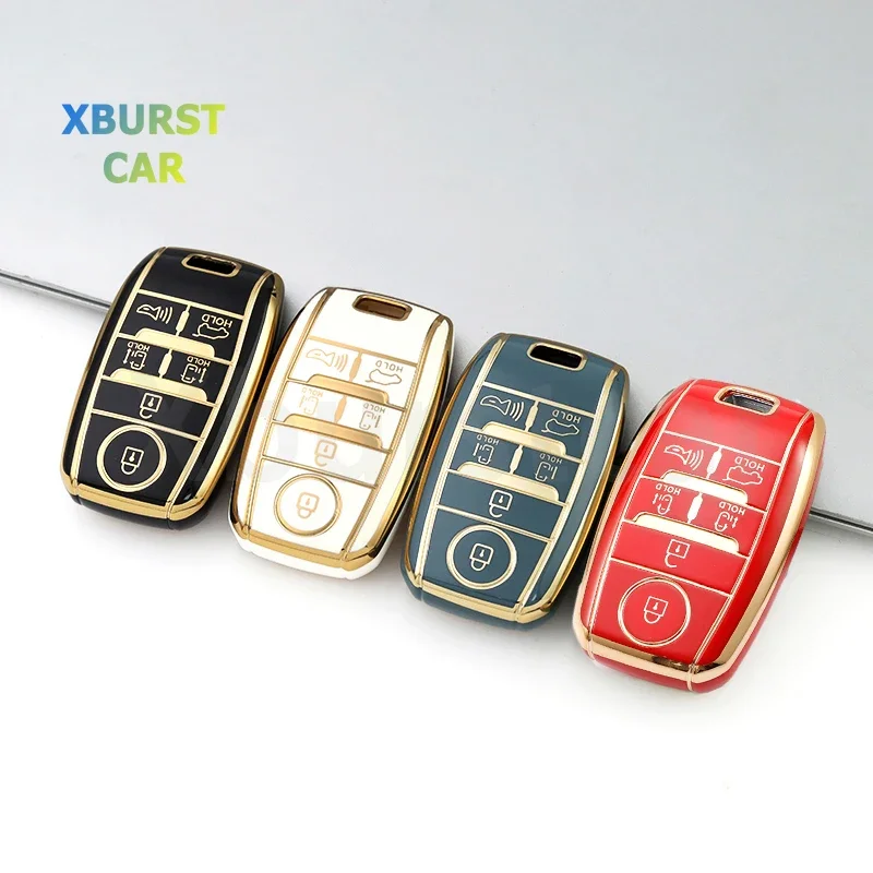 5/6 Buttons Remote Control TPU Car Key Case Cover Holder for KIA Sedona Grand Carnival Sorento Auto Shell Fob Keyless Protector