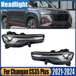 Car Front Bumper Headlight For Changan CS35 Plus 2021 2022 2023 2024 Auto Daytime Running Light Signal Lamp Headlamp Cover Shell