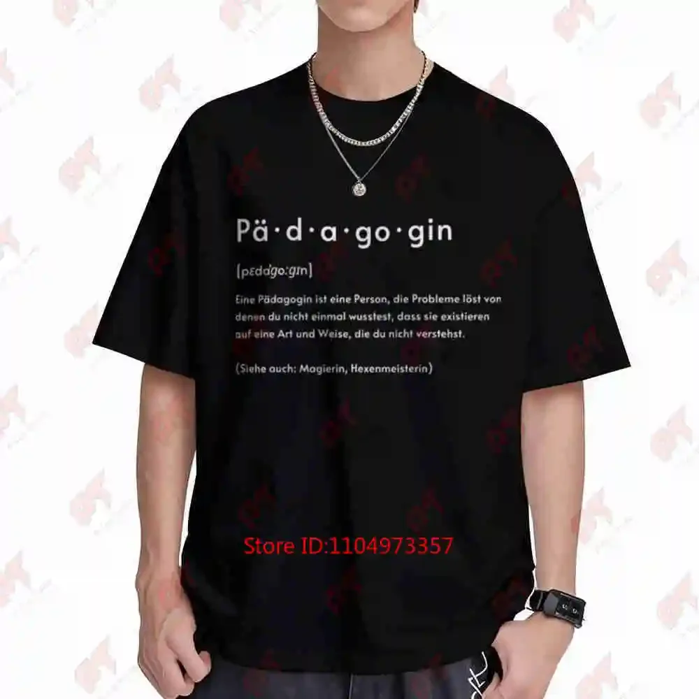 Pedagogue Definition Educator Pedagogy Phonetic Short Sleeve Tee 100% Cotton T-Shirt