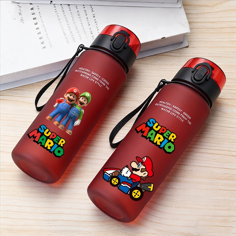 

Super Marios Men Sports Water Bottle 650ml Boy Motivational Leak Proof Portable Reusable Cups Outdoor Travel Gym Jugs Gift