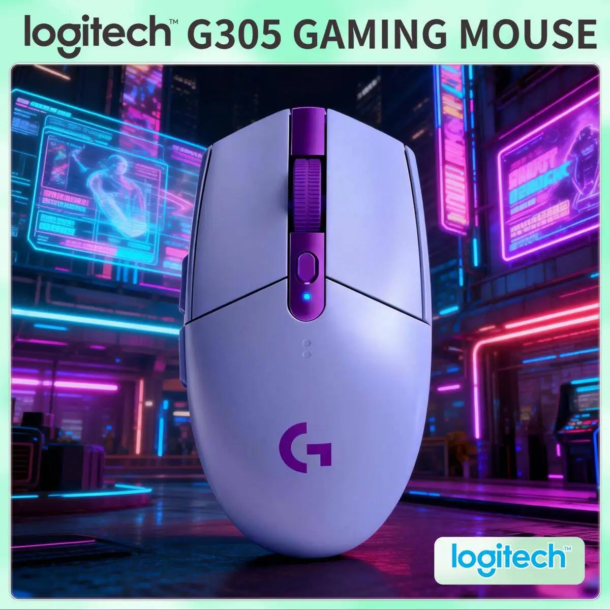 

Logitech G305 Wireless Gaming Mouse 12000 DPI HERO Sensor Lightweight 6 Custom Buttons For Windows PC Laptop Gamers