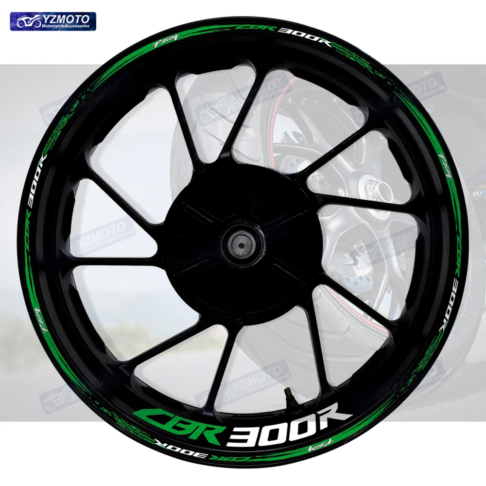 

Аксессуары для мотоциклов, наклейка для Honda CBR300R, передняя и задняя 17-дюймовая гоночная наклейка на колеса, светоотражающая лента на обод автомобиля, наклейки на ленту