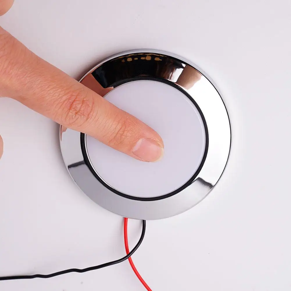 12V LED Touch Lamp RV Ultra-thin Round Dome Light Ceiling Lamp Reading Light for Caravan Boat Yacht Camping Car