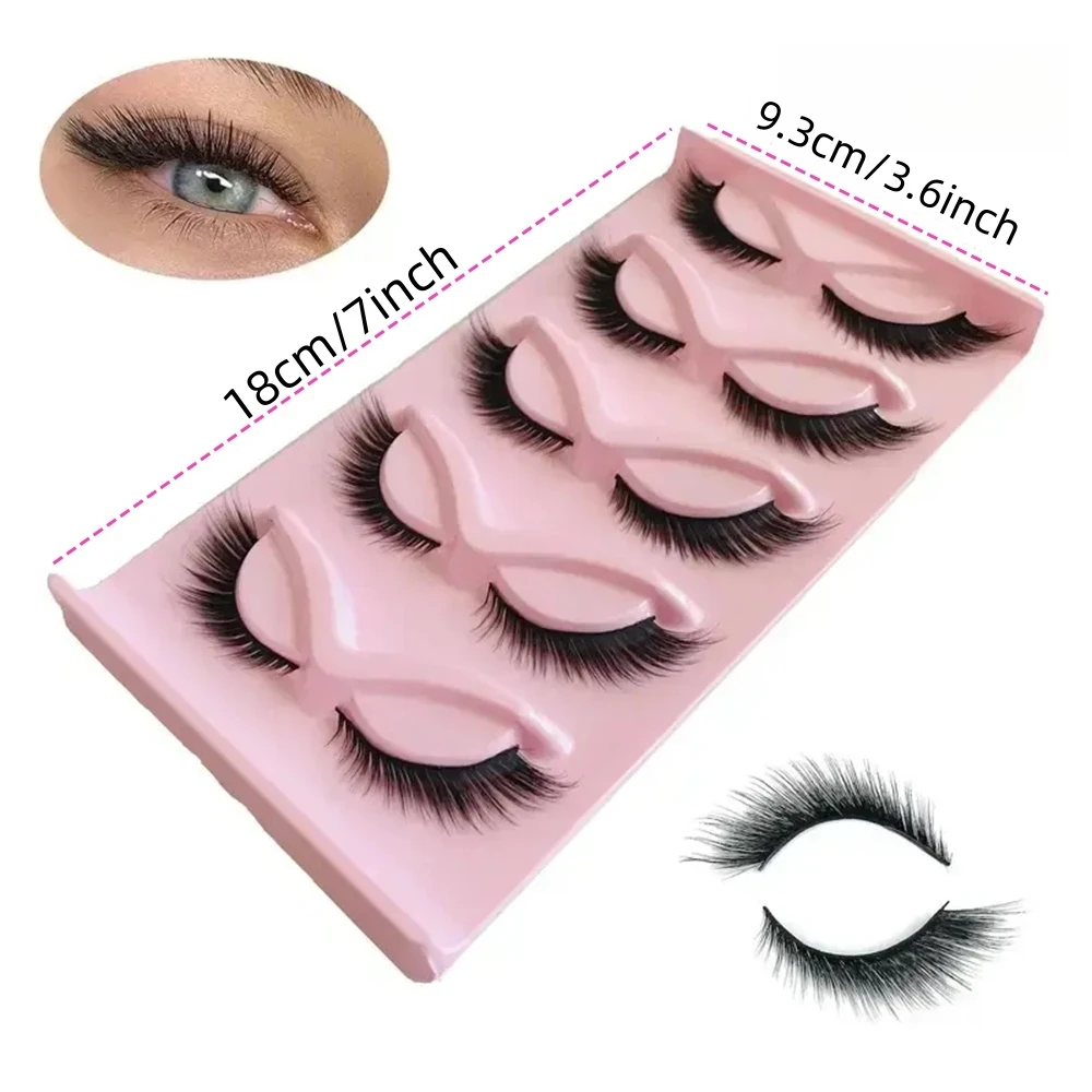 5 pairs of cat-eye false eyelashes, natural wing-shaped false eyelashes, and extended eyelashes at the outer corners of the eyes